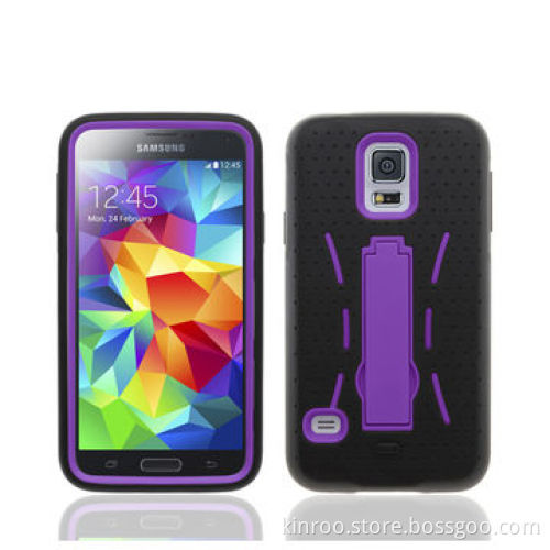 Silicone and PC Stand Case for Samsung Galaxy S5